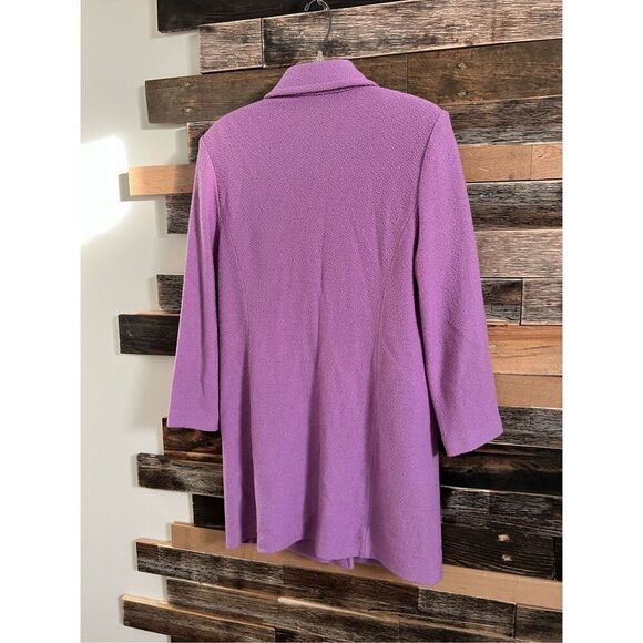 St John Collection Purple Knit Blazer By Marie Gray Size 12 - Picture 2 of 8